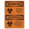 Signmission OSHA Warning Sign, 3.5" Height, 5" Width, Biohazard Authorized Personnel Bilingual, Landscape OS-WS-D-35-L-12480 - alternate 1